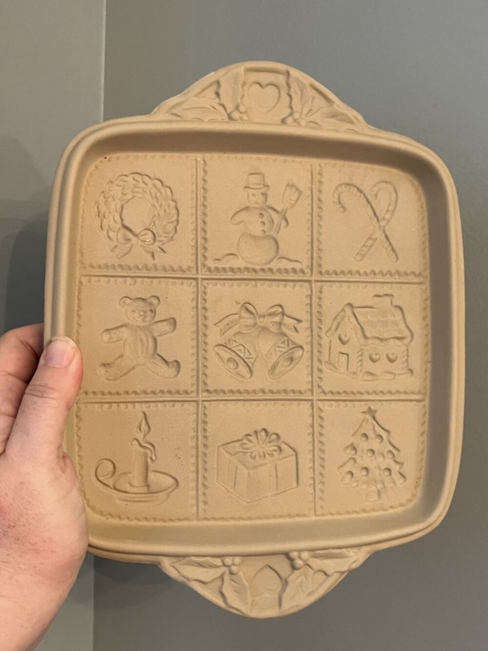 Brown Bag Hill Design Stoneware Shortbread Mold Christmas 2001 Box - Picture 1 of 6